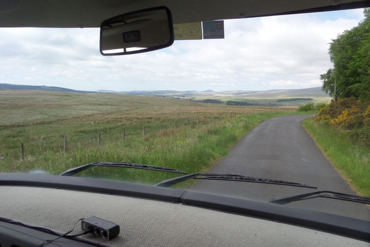 The road from Kielder in to Scotland was tiny! It really felt that we were sneaking in by the back door!