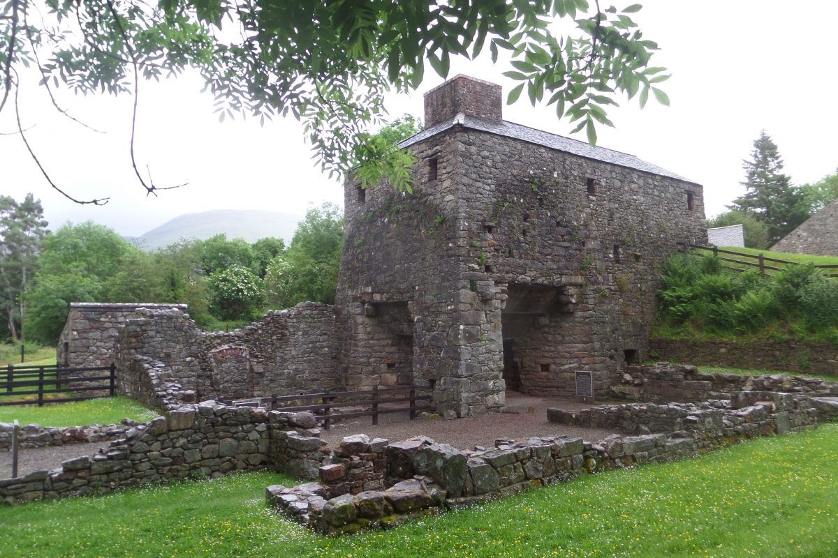 This is the actual furnace at Bonawe but the site covered a sizeable area and included some huge storage sheds for the charcoal and the iron ore.