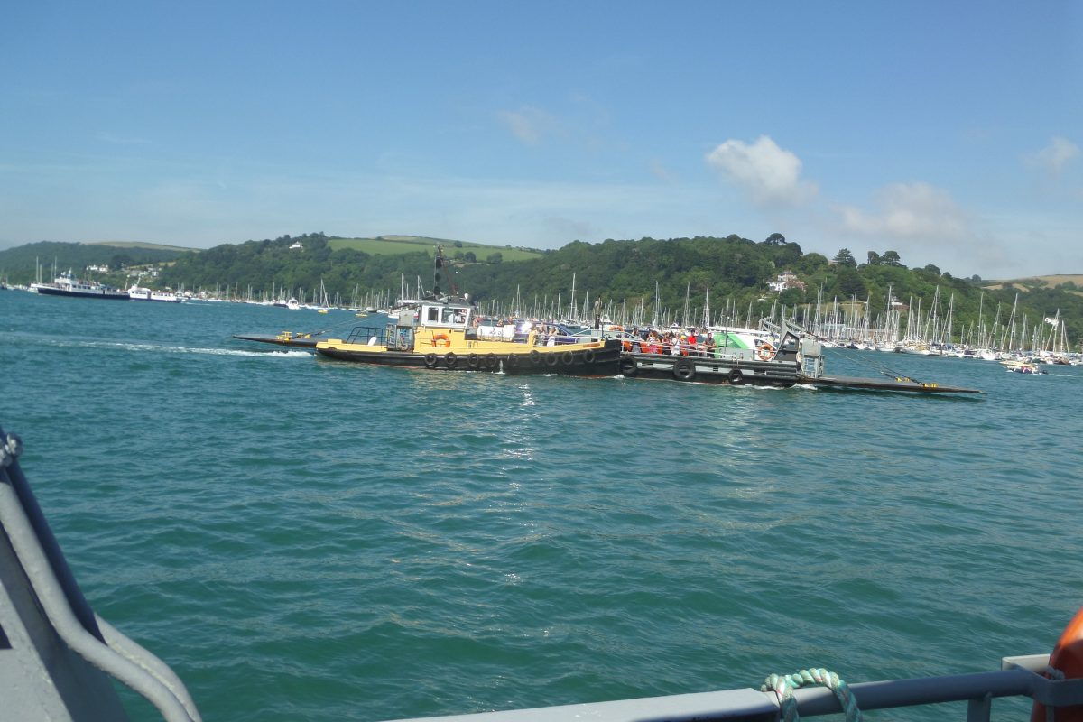 This historic ferry is unique as it is a pontoon with a separate tug to push it to and fro.