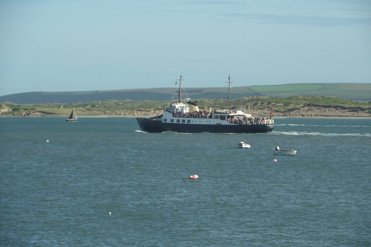 MS Oldenburg passes Appledore on her way to Lundy