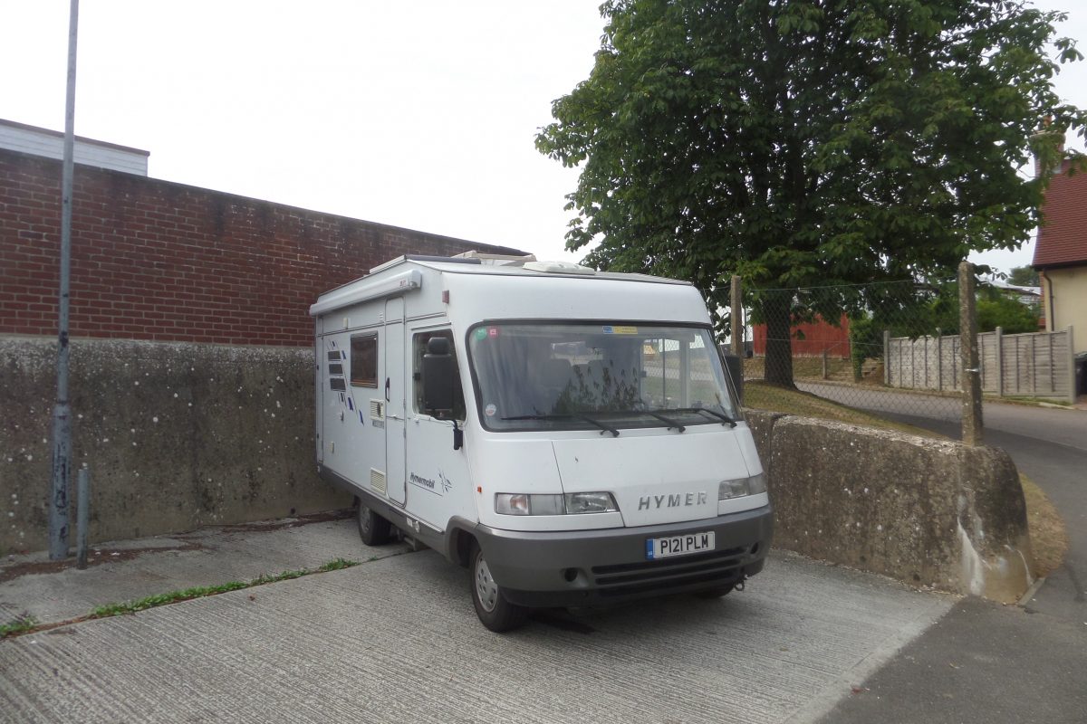 Bertie parked up for the night at Thaxted Aire