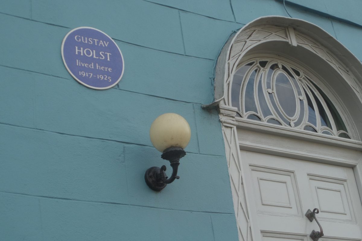 Blue Plaque to Gustav Holst in Thaxted