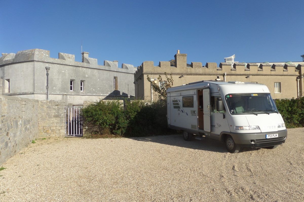 Bertie at Portland Castle