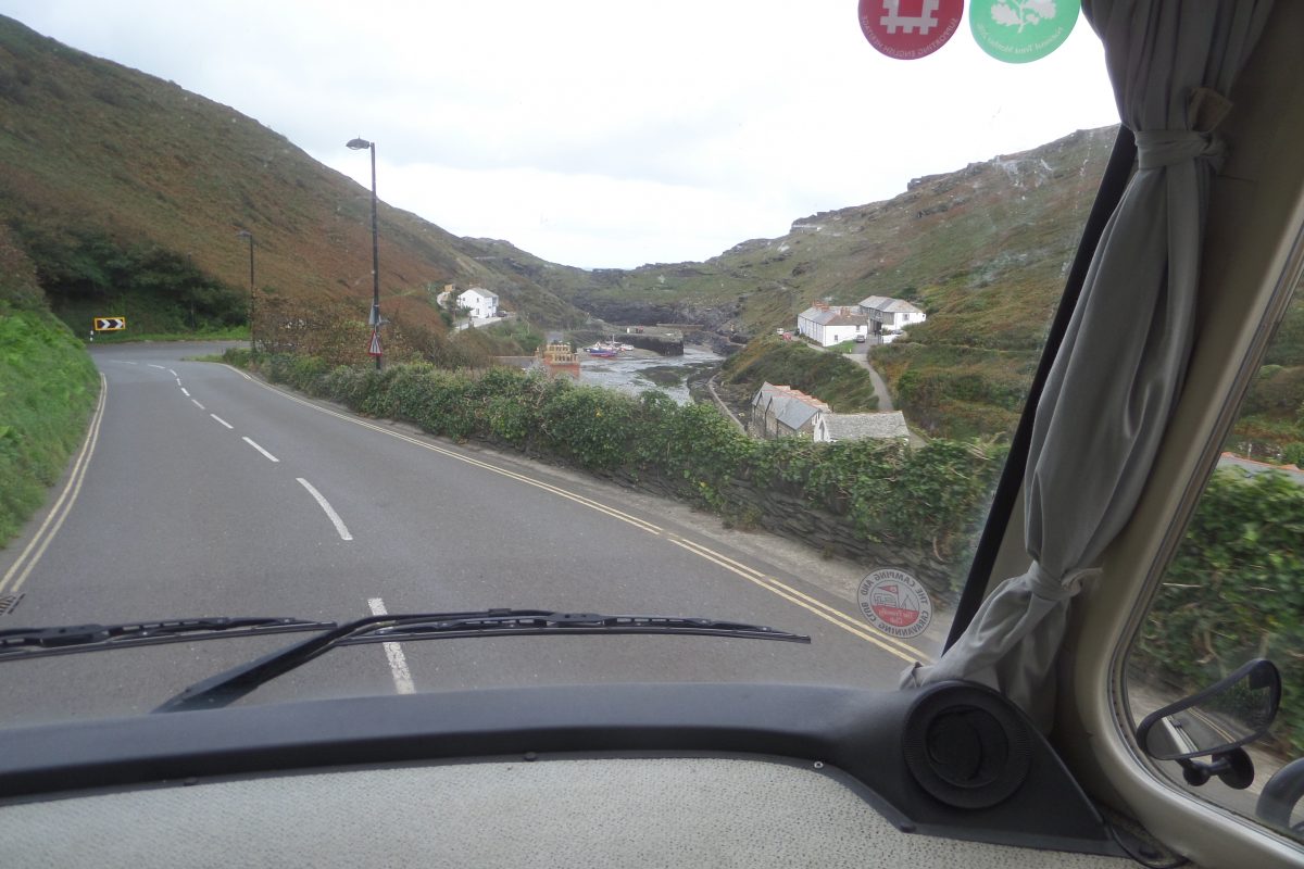 Boscastle approach from the south looking toward the harbour.