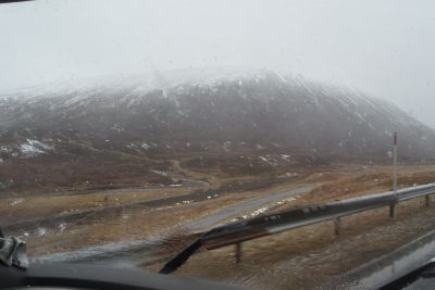 Murky going on the A9 at Drummochter