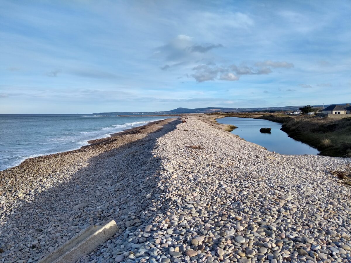 Shingle beach at Kingston